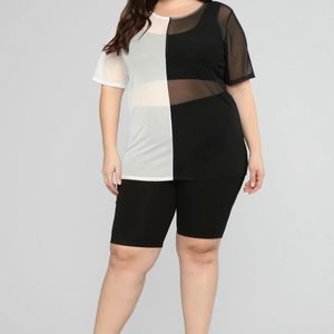 Fashion Nova Yin Yang Mesh Top